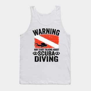 May Talk About Scuba Diving Diver Down Flag Divers Tank Top